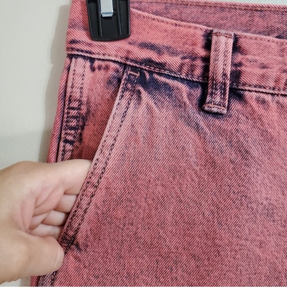 Current/Elliot The Confidant Stonewash Acid Pink Cropped Trouser Jeans Size 25 - Picture 6 of 12